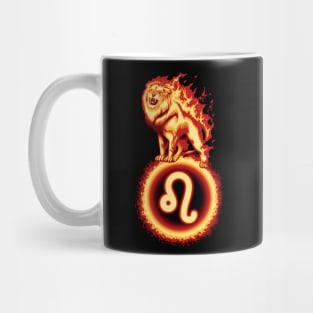 Fire Lion - Leo Zodiac Sign Mug